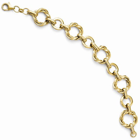 14K Yellow Gold Fancy Link Bracelet
