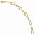 14K White and Yellow Gold Textured within Bracelet