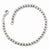 14K White Gold Diamond-Cut Beaded Bracelet