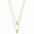 14K Yellow Gold Two Layer Diamond-Cut Necklace