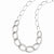14K White Gold Polished & Diamond-Cut Link Necklace