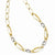14K Two-Tone Polished and Diamond-Cut Link Necklace