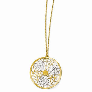 14K Yellow Gold & Rhodium-Plated Diamond-Cut Necklace