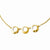 14K Yellow Gold Polished and Scratch Finish Circle Necklace