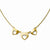 14K Yellow Gold Polished and Scratch Finish Heart Necklace