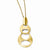 14K Yellow Gold Polished, Satin and Scratch Finish Necklace