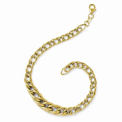 14K Yellow Gold Polished Fancy Link Bracelet