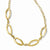 14K Yellow Gold Diamond-Cut and Satin Fancy Link Necklace