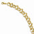 14K Yellow Gold Polished and Textured Link Bracelet