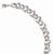 14K White Gold Polished and Textured Link Bracelet