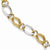 14K White and Yellow Gold Polished and Textured Fancy Link Bracelet