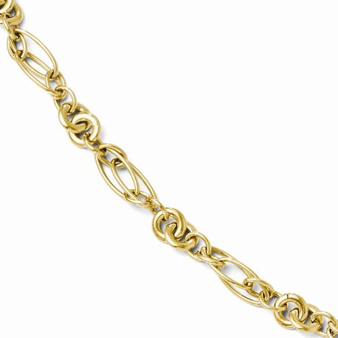 14K Yellow Gold Polished Fancy Link Bracelet