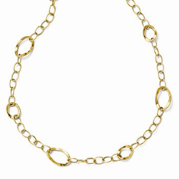 14K Yellow Gold Polished Fancy Link Necklace