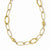 14K Yellow Gold Polished and Textured Fancy Link Necklace