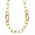 14k Yellow Gold Polished & Textured Link Necklace