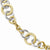 14K White and Yellow Gold Polished and Textured Fancy Link Bracelet