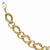 14K Yellow Gold Polished and Textured Fancy Link Bracelet