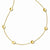 14K Yellow Gold Polished and Satin Beaded Necklace