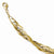 14K Yellow Gold Polished and Textured Fancy Link Bracelet