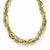 14K Yellow Gold Polished and Textured Fancy Link Necklace