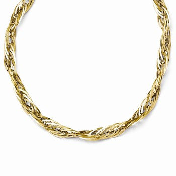 14K Yellow Gold Polished Fancy Link Necklace