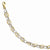 14K White and Yellow Gold Polished and Textured Fancy Link Bracelet