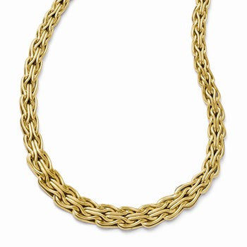 14K Yellow Gold Polished Fancy Link Necklace