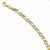 14K White and Yellow Gold Polished Bracelet