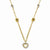 14K Two-Tone Polished and Diamond-Cut Fancy Heart Necklace