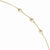 14K with White Rhodium Polished and Textured Anklet