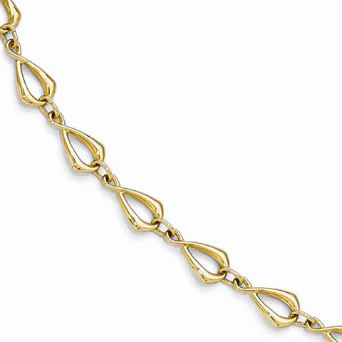 14K Yellow Gold Polished Fancy Link Bracelet