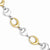 14K White and Yellow Gold Polished Link Bracelet