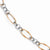 14K White and Rose Gold Polished Link Bracelet