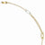 14K White and Yellow Gold Polished Link Anklet