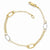 14K White and Yellow Gold Polished Link Bracelet