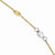 14K White and Yellow Gold Polished and Diamond-Cut Bracelet