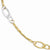 14K White and Yellow Gold Polished and Textured Bracelet