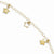 14K Yellow Gold Polished and Diamond-Cut Star Bracelet