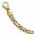 14K White and Yellow Gold Polished and Brushed Link Bracelet