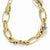 14K Two-Tone Polished & Textured Fancy Link Necklace