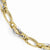 14K White and Yellow Gold Polished & Textured Fancy Link Bracelet