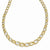 14K Two-Tone Polished, Brushed & Textured Link Necklace