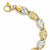14K White and Yellow Gold Polished & Brushed Link Bracelet