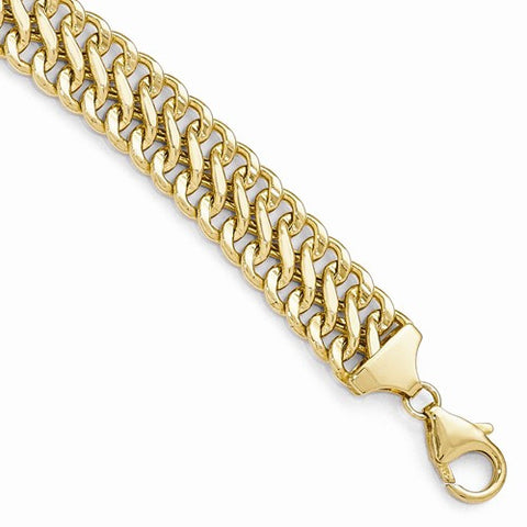 14K Yellow Gold Polished Fancy Link Bracelet