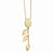 14K Yellow Gold Brushed and Textured Necklace