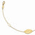 14K Yellow Gold Polished Brushed and Textured Bracelet