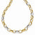 14K Two-Tone Polished and Textured Link Necklace