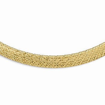 14K Yellow Gold Mesh Necklace