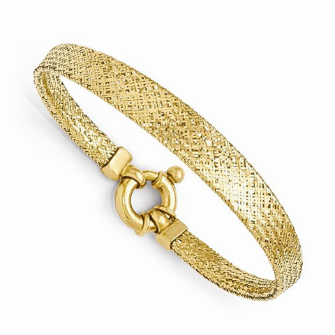 14K Yellow Gold Mesh Bracelet