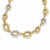 14K Two-Tone Polished and Textured Fancy Link Neckalce, 18 inch
